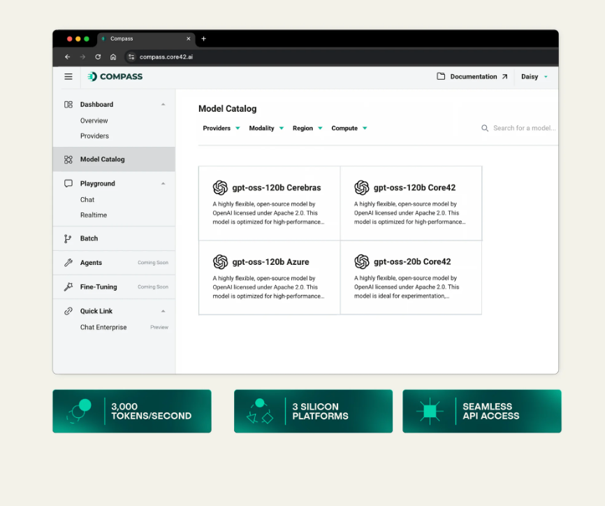 Core42 and Cerebras Deliver Record-Breaking Performance for OpenAI’s gpt-oss-120B, Powering AI Innovation for Enterprises Worldwide